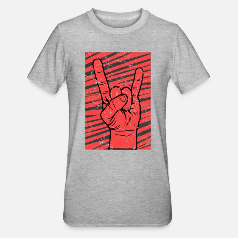 Devil's Horn Punks - Unisex Polycotton T-Shirt - heather grey