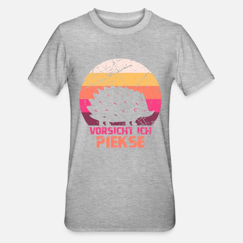 Igel - Unisex Polycotton T-Shirt - Grau meliert