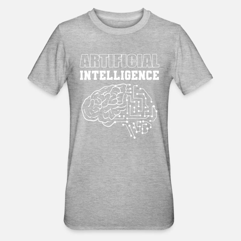 Artificial Intelligence Computertechniker - Unisex Polycotton T-Shirt - Grau meliert
