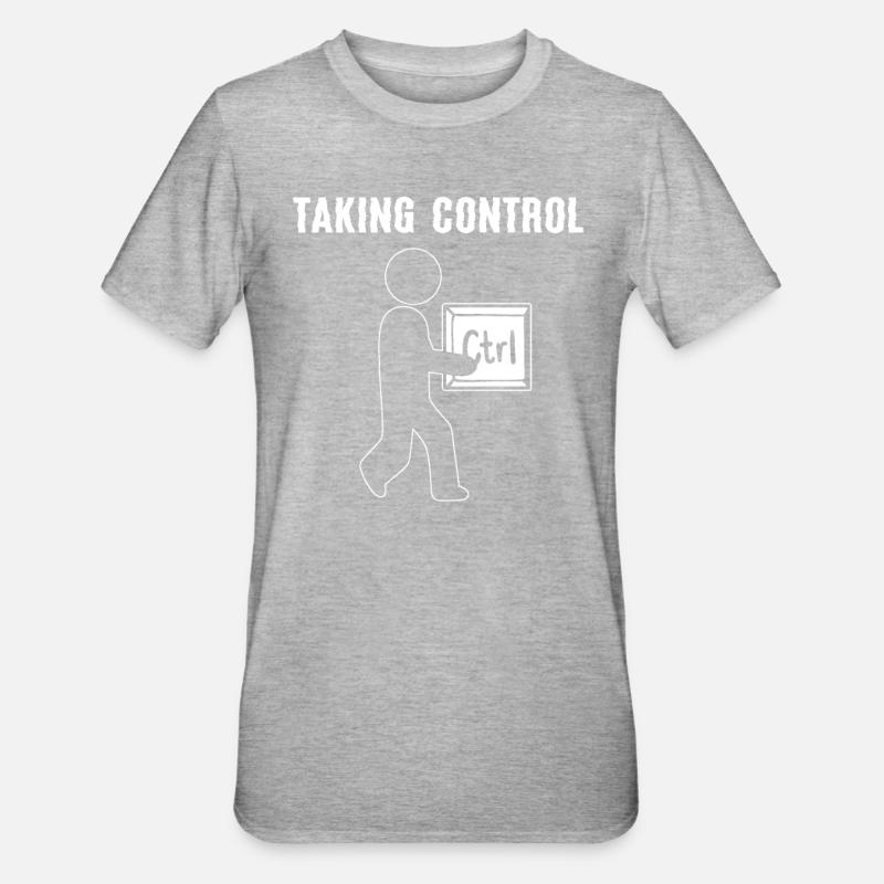 Taking Control Computerprogrammierer - Unisex Polycotton T-Shirt - Grau meliert