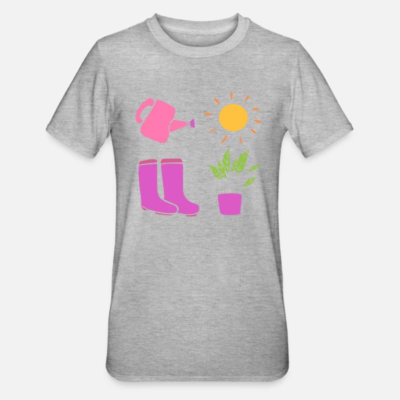 Botanisch Gärtner - Unisex Polycotton T-Shirt - Grau meliert