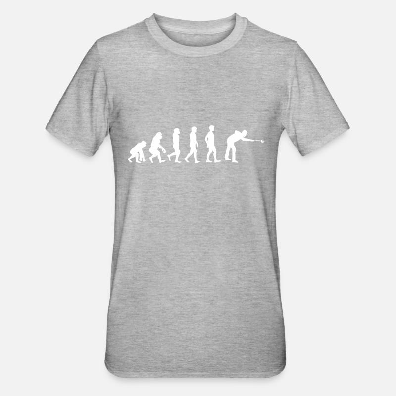 Evolution Billard - T-shirt polycoton Unisexe - gris chiné