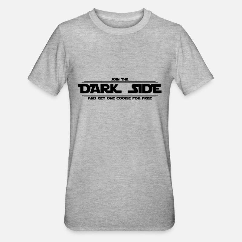 Dark Side - Unisex Polycotton T-Shirt - Grau meliert