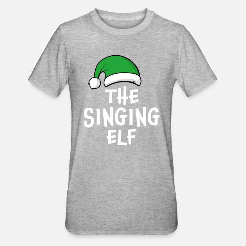 Die singende Elfe - Unisex Polycotton T-Shirt - Grau meliert