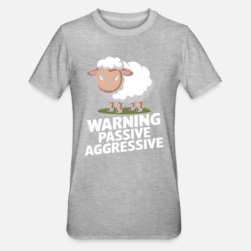 Beware Passive Aggressive Sheep - Unisex Polycotton T-Shirt - undefined