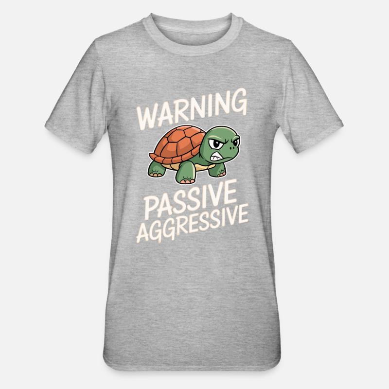 Warning Passive Aggressive Turtle - Unisex Polycotton T-Shirt - undefined