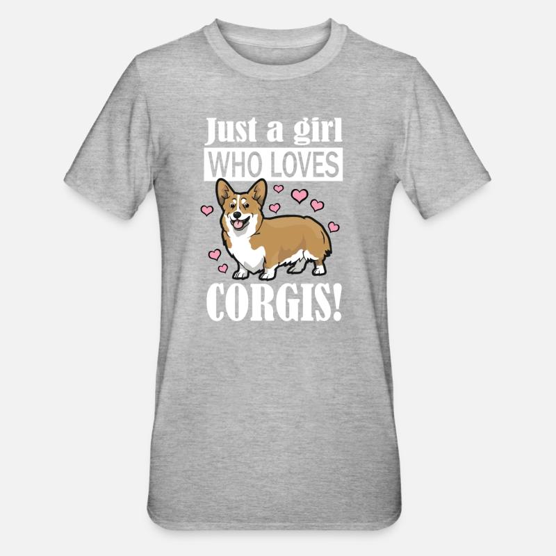 Corgi - T-shirt polycoton Unisexe - gris chiné
