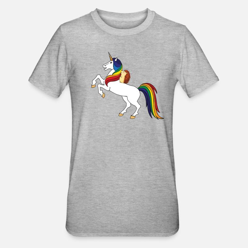 Hérisson - T-shirt polycoton Unisexe - gris chiné