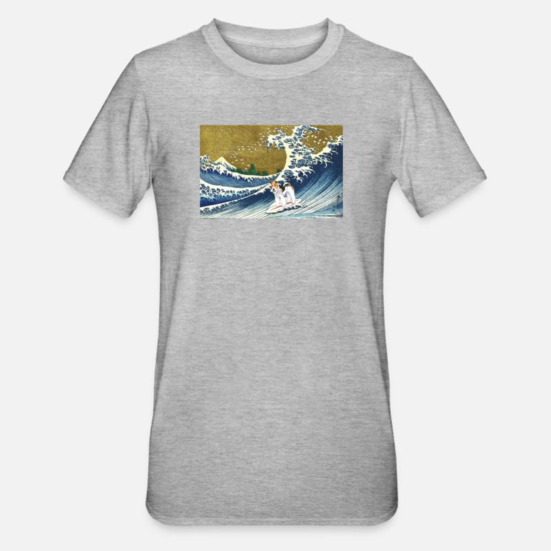 Fil Fox Terrier - T-shirt polycoton Unisexe - gris chiné