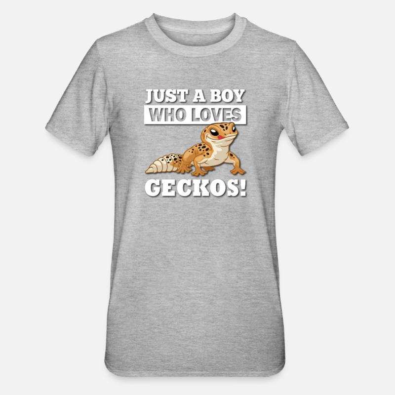 Gecko léopard - T-shirt polycoton Unisexe - gris chiné