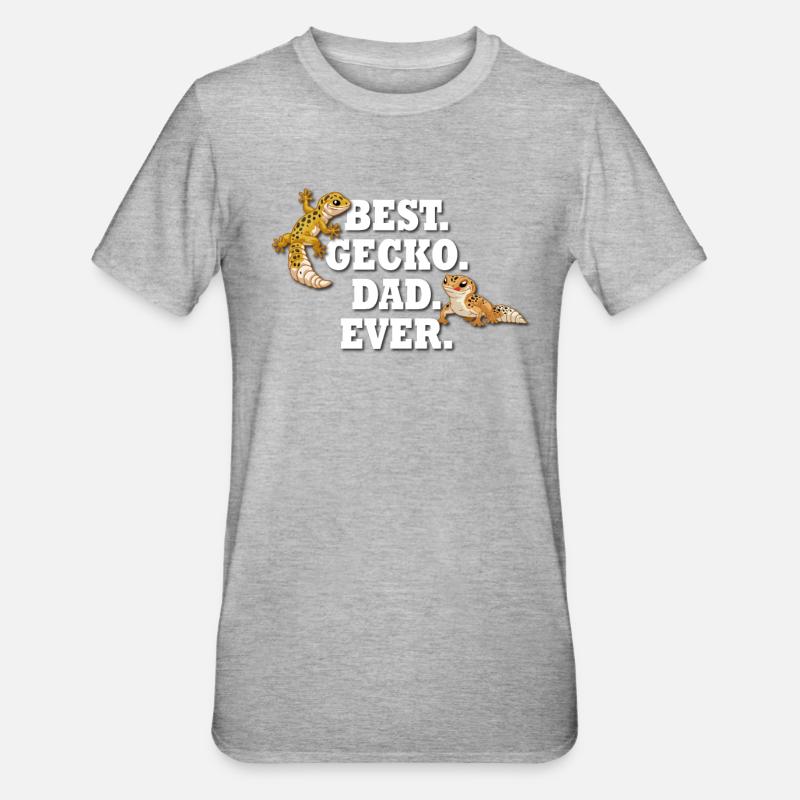 Gecko léopard - T-shirt polycoton Unisexe - gris chiné