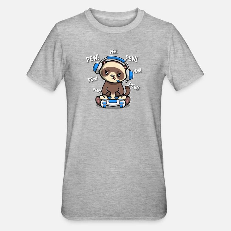 Furet - T-shirt polycoton Unisexe - gris chiné