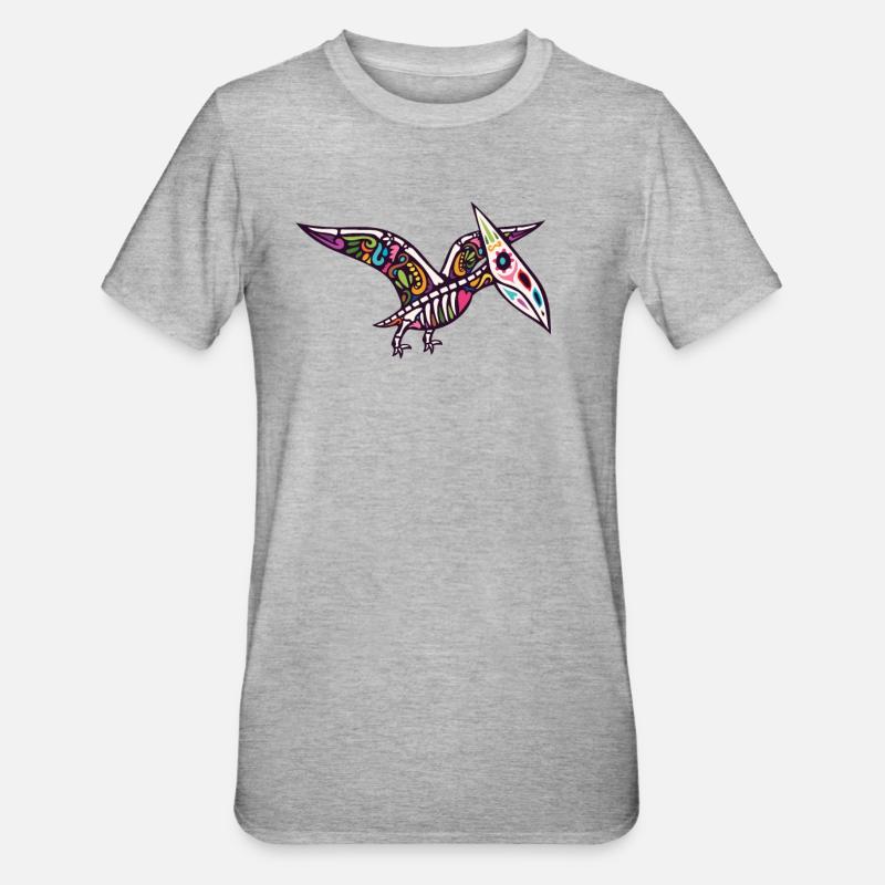 Ptérodactyle - T-shirt polycoton Unisexe - gris chiné