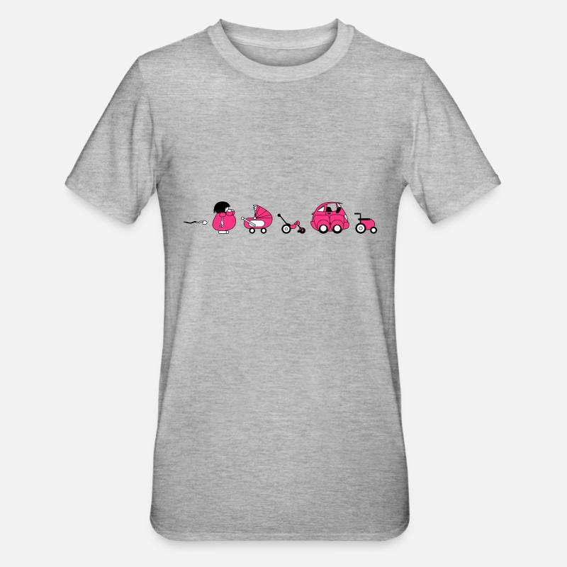 apprendre l'évolution - T-shirt polycoton Unisexe - gris chiné