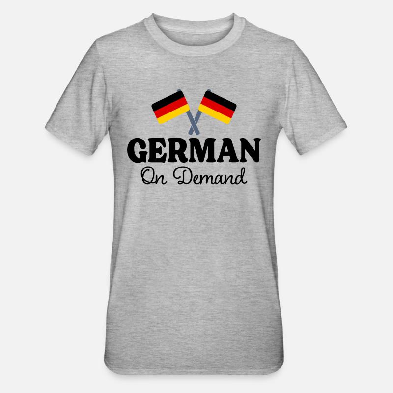 German on request German interpreter - Unisex Polycotton T-Shirt - heather grey