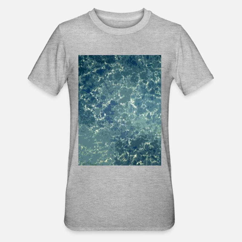 texture de la mer - T-shirt polycoton Unisexe - gris chiné
