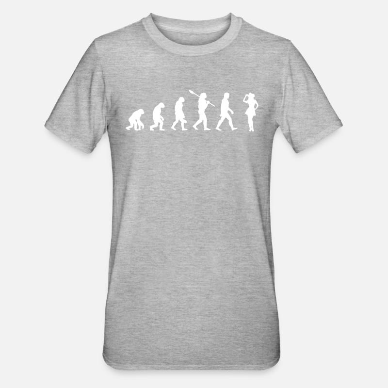 avec jupe - Evolution de l’homme - T-shirt polycoton Unisexe - undefined