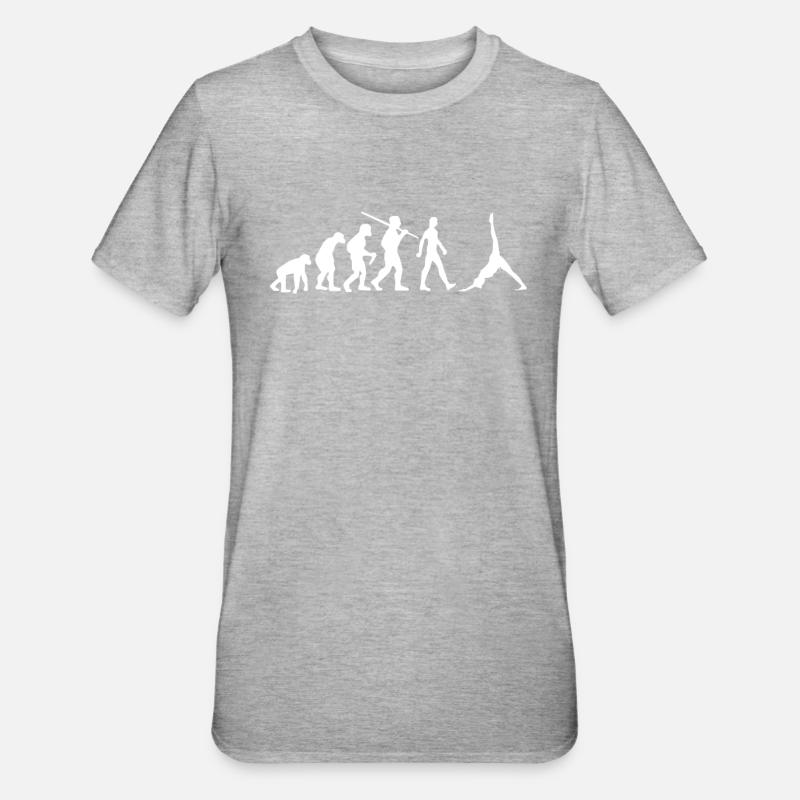 Yoga Evolution Namaste - T-shirt polycoton Unisexe - gris chiné