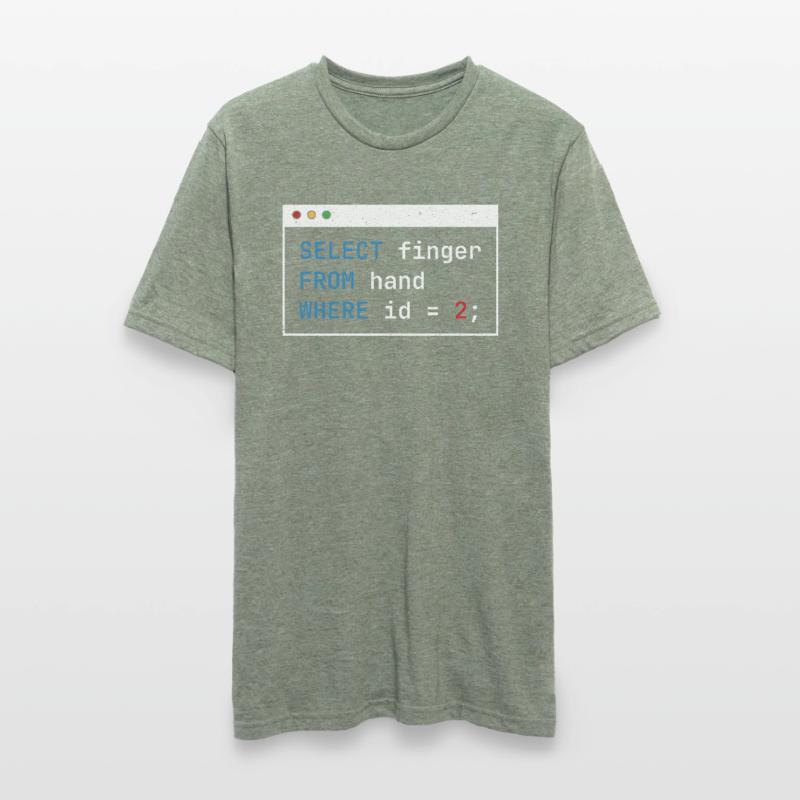 Hacking Code Cybersécurité Selected Finger Hacker T-shirt polycoton Unisexe