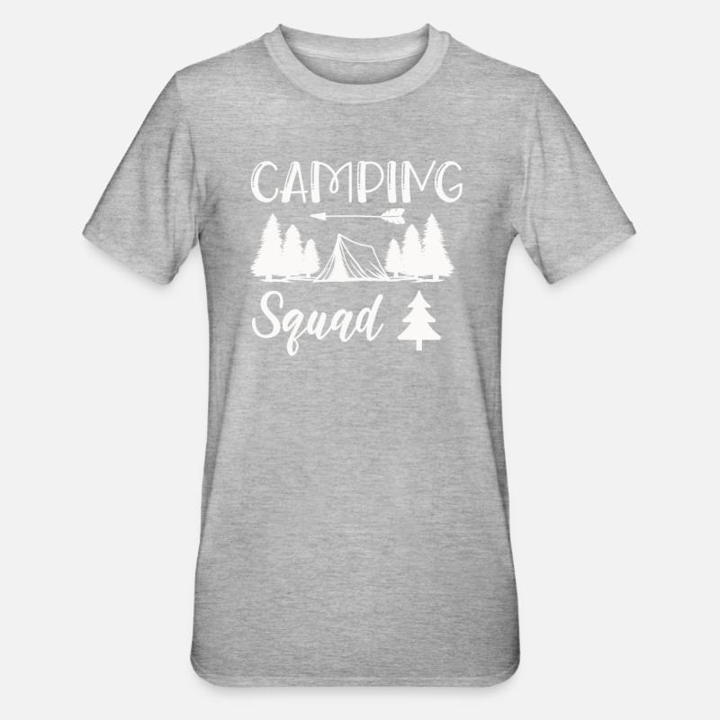 Camping Kader Wandershirt - Unisex Polycotton T-Shirt - Grau meliert