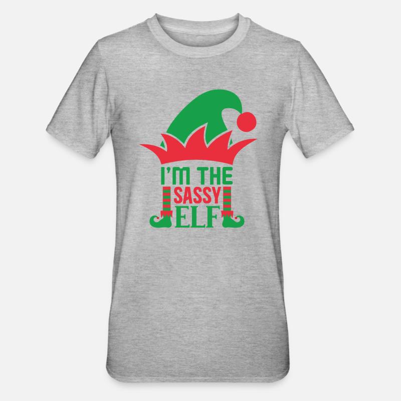 Je suis l’elfe effronté - T-shirt polycoton Unisexe - gris chiné
