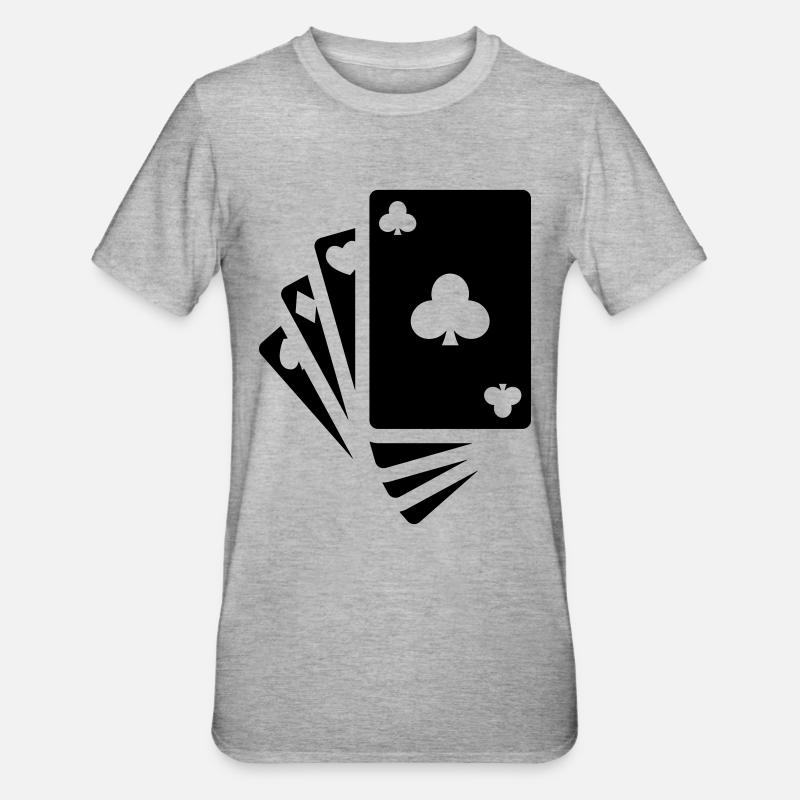 Map Icon Icon - Unisex Polycotton T-Shirt - heather grey