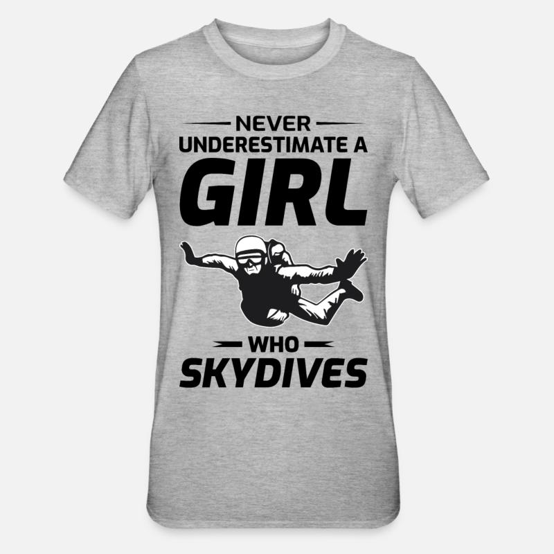 Parachutisme Parachute Parachutisme Parachutisme - T-shirt polycoton Unisexe - gris chiné