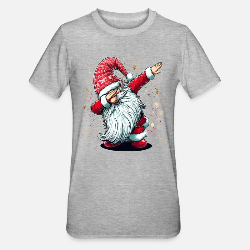 Dabbing Père Noël Dab Père Noël - T-shirt polycoton Unisexe - gris chiné