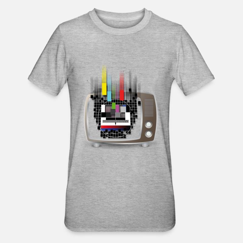 Flowing Test-Screen - T-shirt polycoton Unisexe - gris chiné