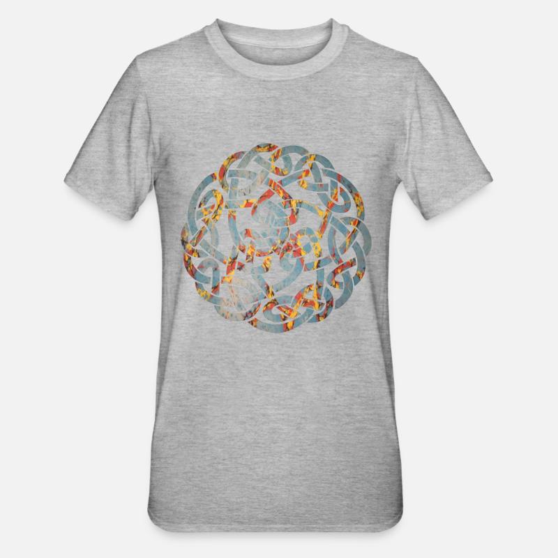 celtic knot 5 e 19 - Unisex Polycotton T-Shirt - heather grey