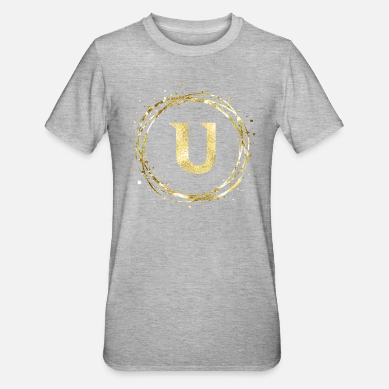 U - T-shirt polycoton Unisexe - gris chiné