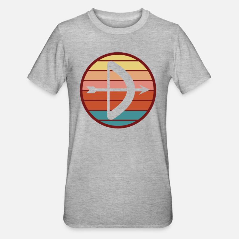 Bogen Schießen Geschenk Spruch Bogenschießen - Unisex Polycotton T-Shirt - Grau meliert