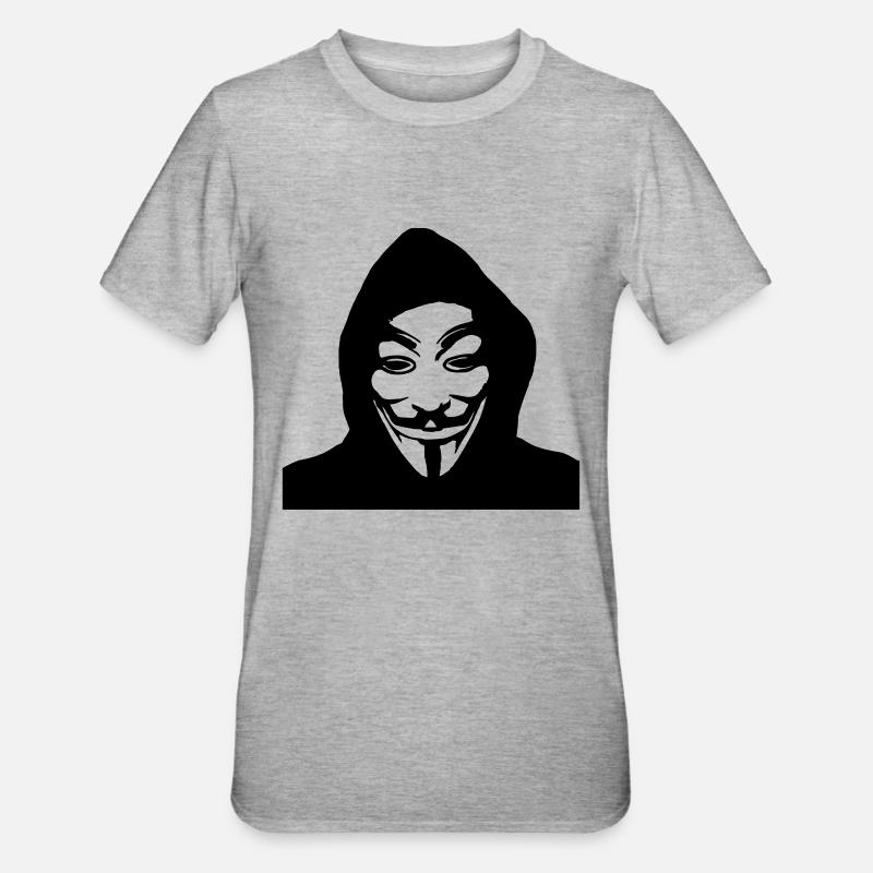 ANONYMOUS - Unisex Polycotton T-Shirt - Grau meliert