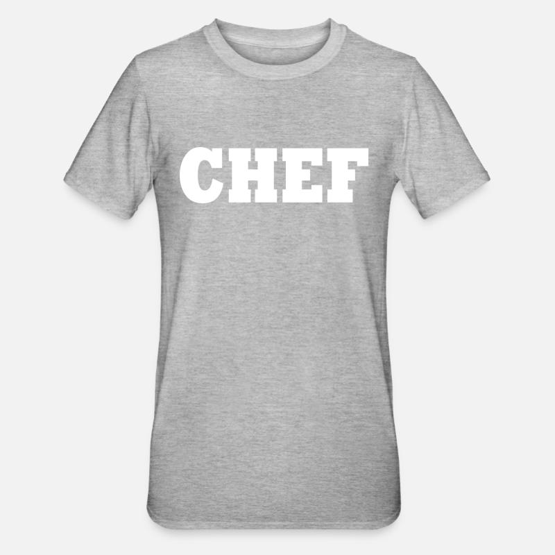 Chef - T-shirt polycoton Unisexe - gris chiné
