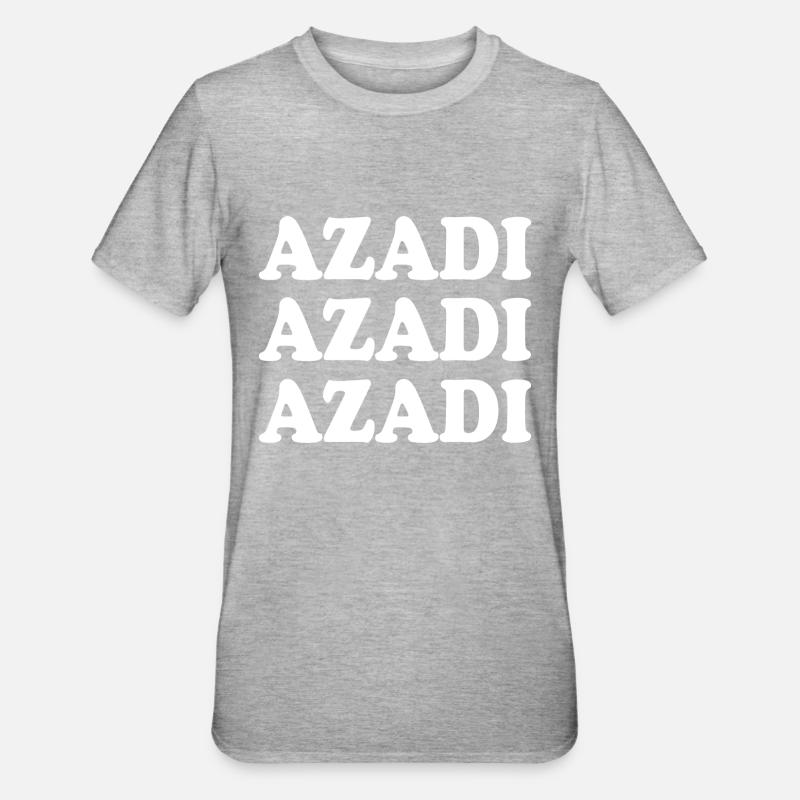 Azadi - T-shirt polycoton Unisexe - gris chiné