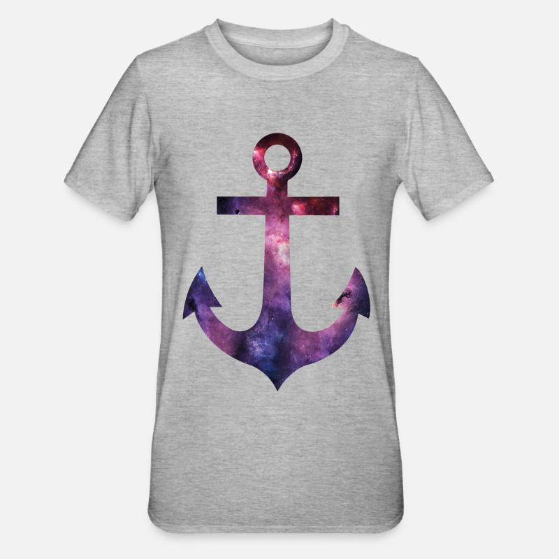 anker2 - Unisex Polycotton T-Shirt - Grau meliert