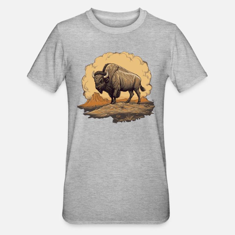 Buffle - T-shirt polycoton Unisexe - gris chiné