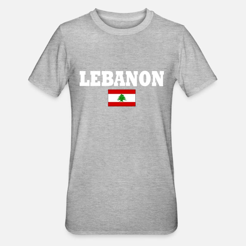 Liban - T-shirt polycoton Unisexe - gris chiné