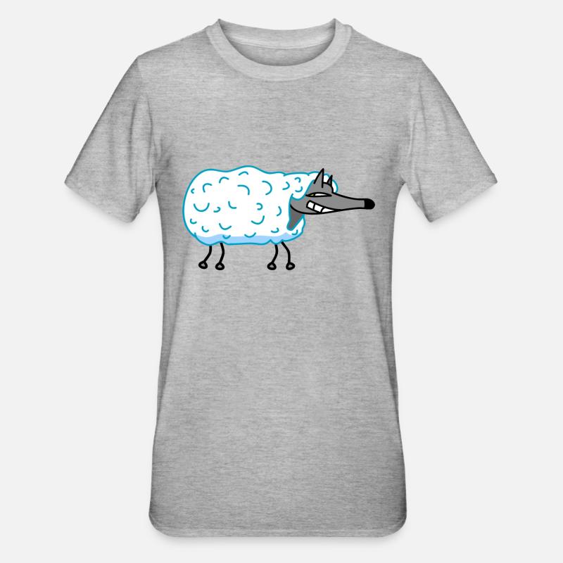 Wolf im Schafspelz - Unisex Polycotton T-Shirt - Grau meliert