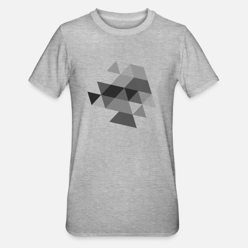 triangle symbol pattern symbol - Unisex Polycotton T-Shirt - heather grey