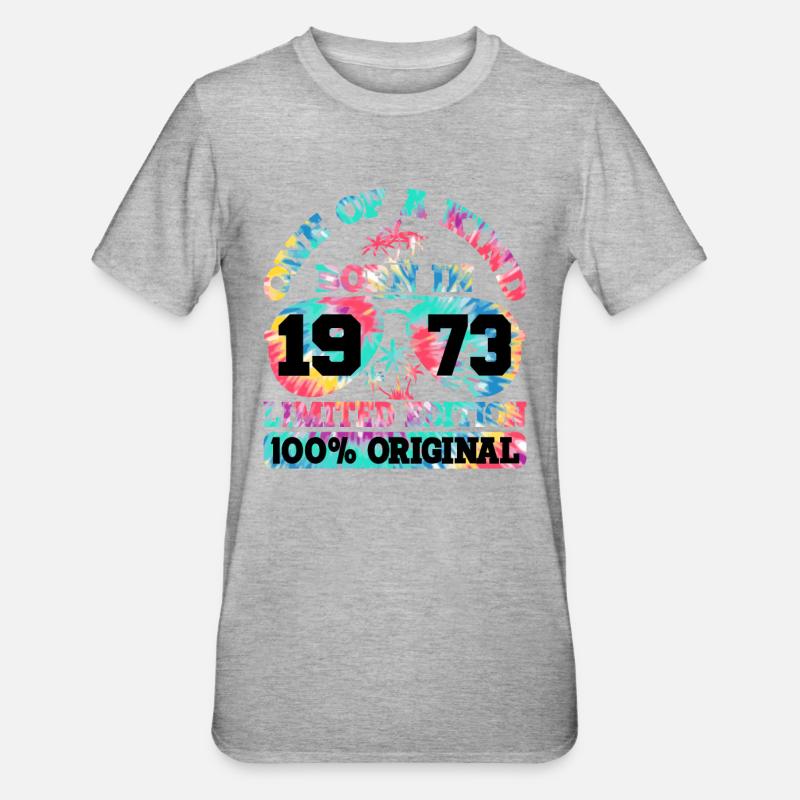 Unique Born 1973 Édition Limitée Été - T-shirt polycoton Unisexe - gris chiné
