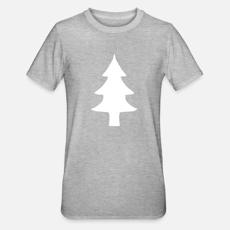 Fir tree tree natural - Unisex Polycotton T-Shirt - heather grey