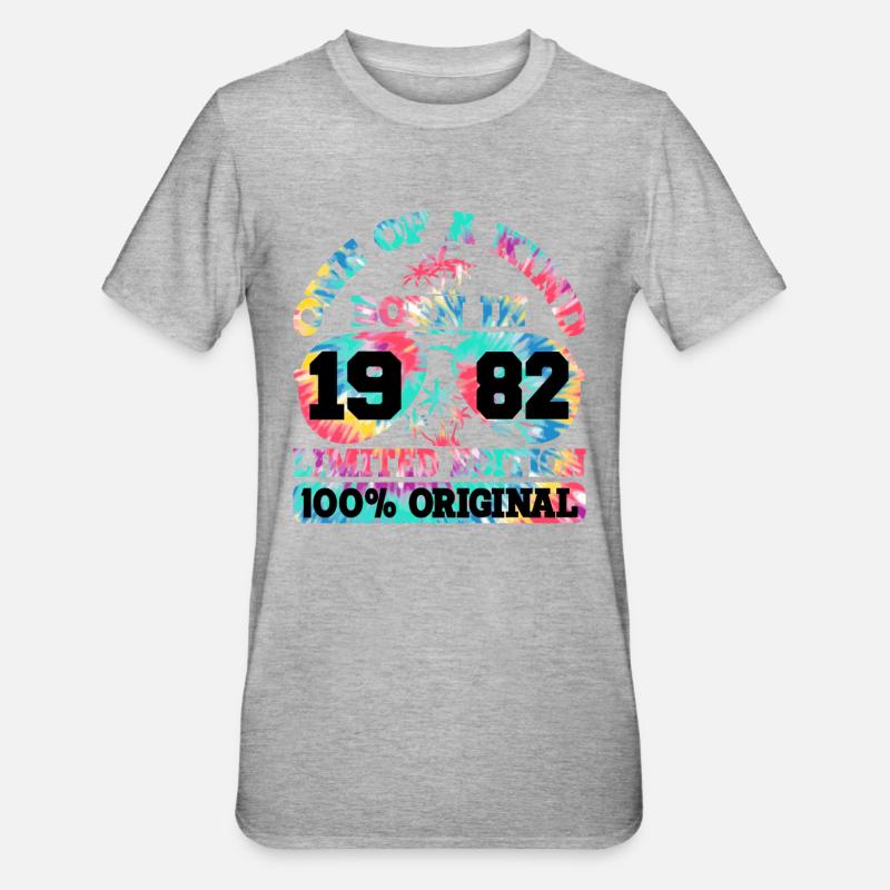 Unique Born 1982 Édition Limitée - T-shirt polycoton Unisexe - gris chiné