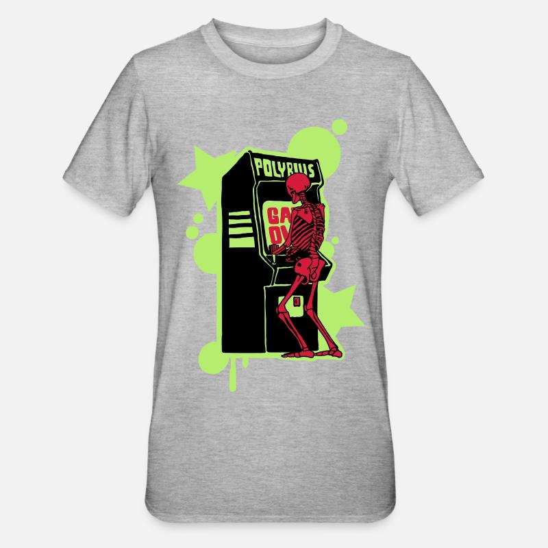 Hallo-Score - Unisex Polycotton T-Shirt - Grau meliert