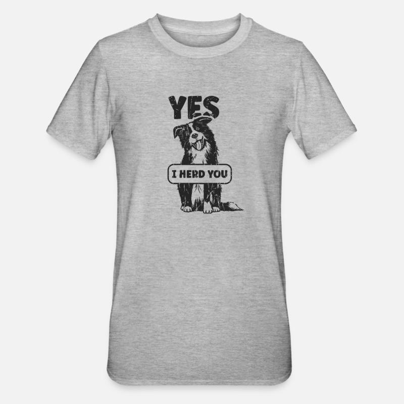 Oui, je vous rassemble - élevage - T-shirt polycoton Unisexe - gris chiné