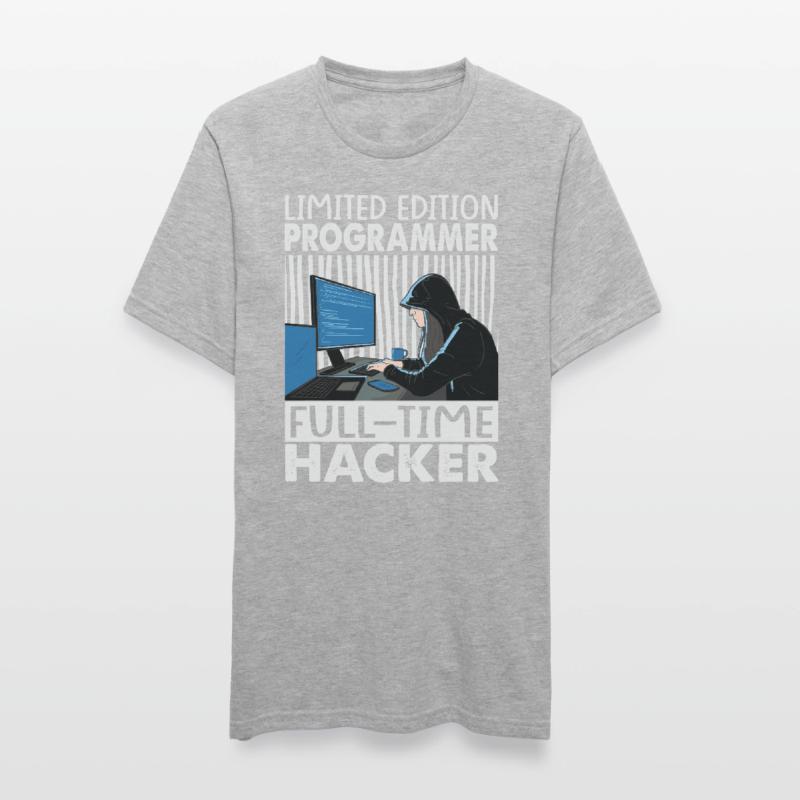 Programmeur en édition limitée Hacker à temps plein - Funn T-shirt polycoton Unisexe