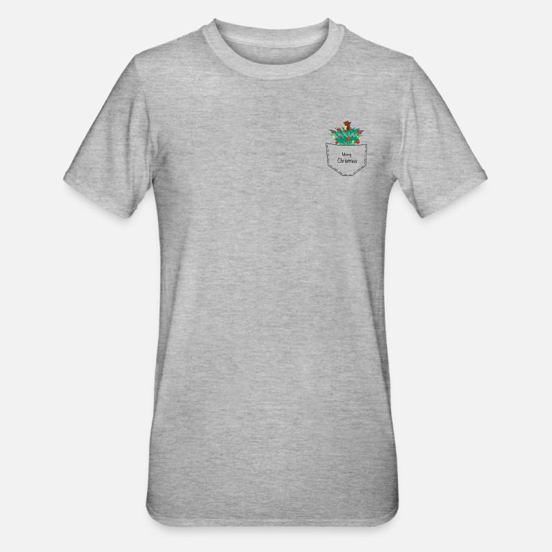 Merry Christmas 2 - Unisex Polycotton T-Shirt - Grau meliert