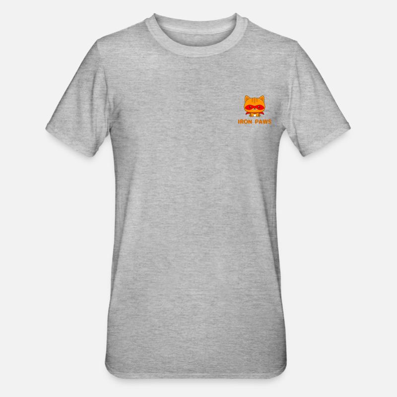 EISERNE PFOTEN - Unisex Polycotton T-Shirt - Grau meliert