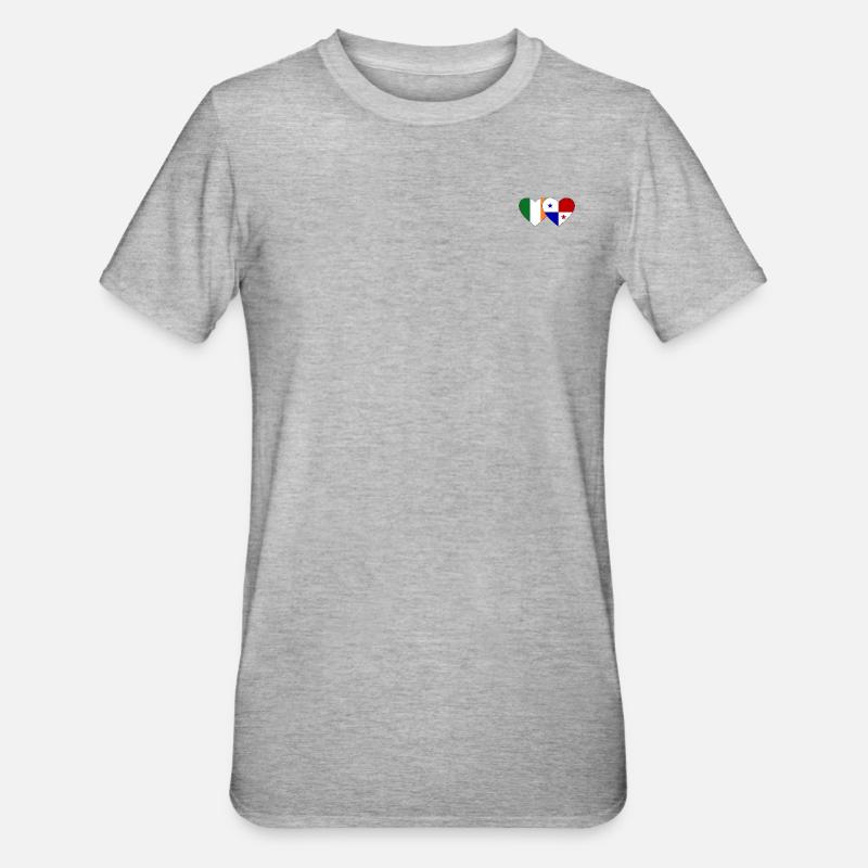 Irlande Drapeau du Panama - T-shirt polycoton Unisexe - gris chiné