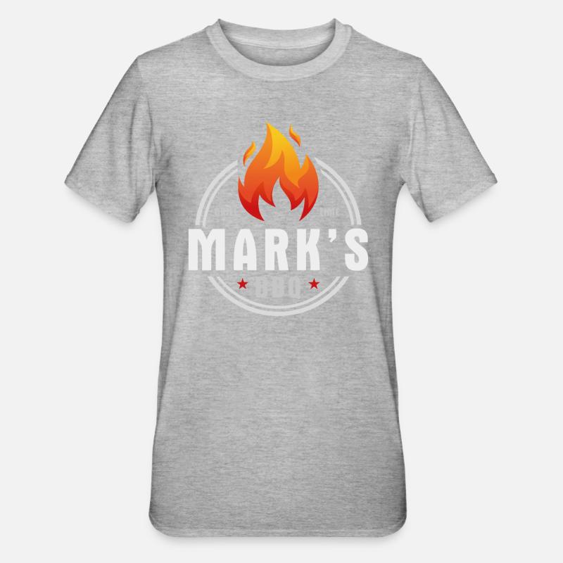Marques BBQ - T-shirt polycoton Unisexe - gris chiné